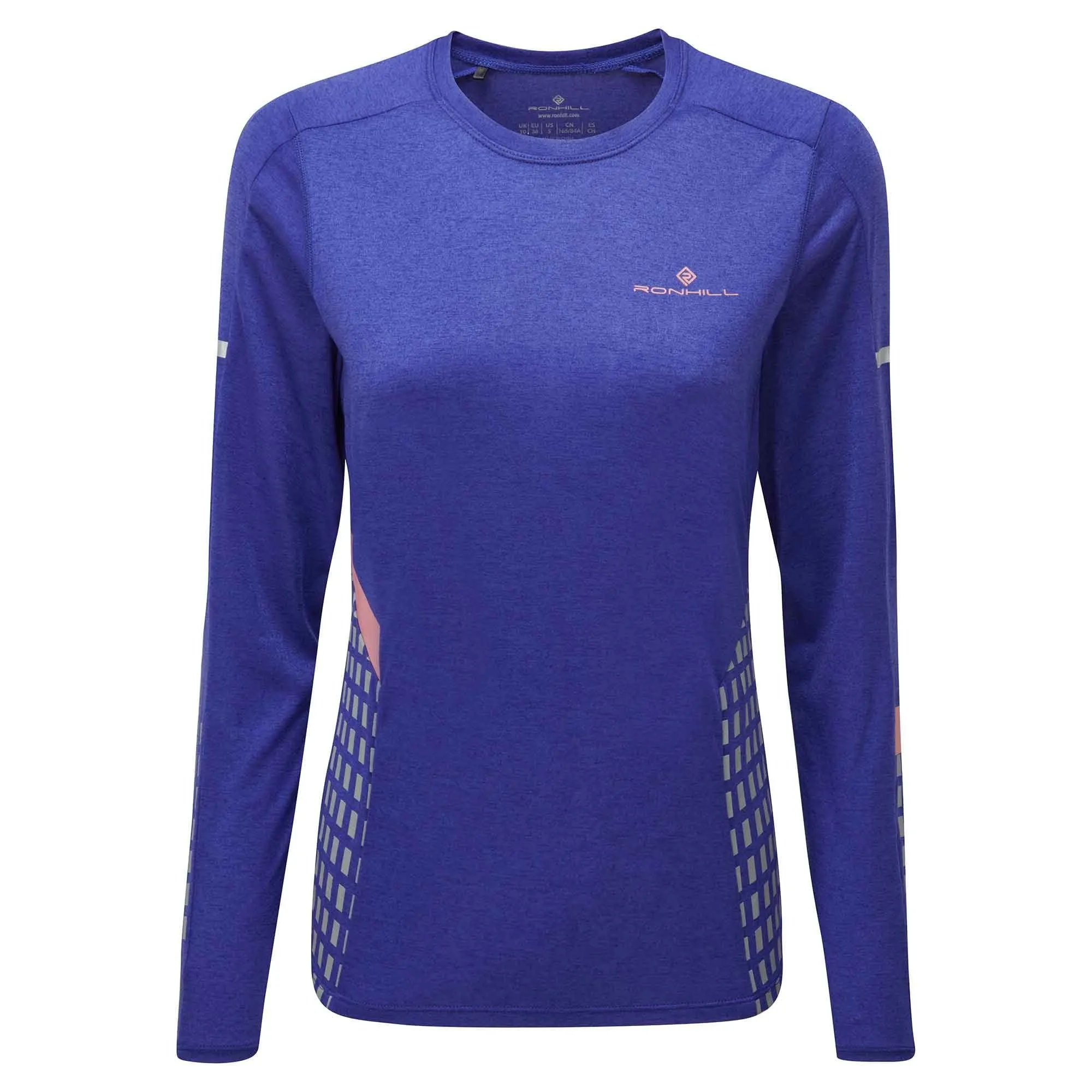 Ronhill  Tech Afterhours Women's L/S Running T-Shirt Indigo/Blush/Reflect