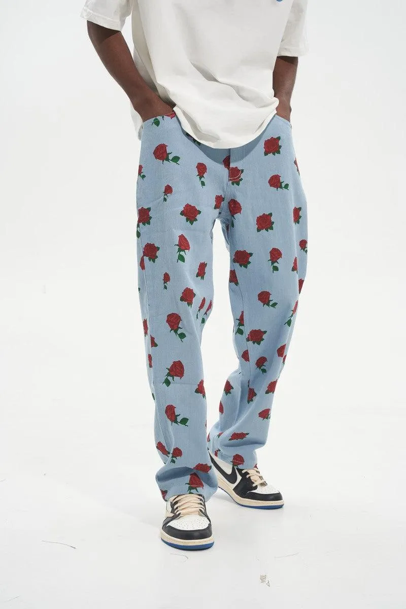 Roses Printed Jeans