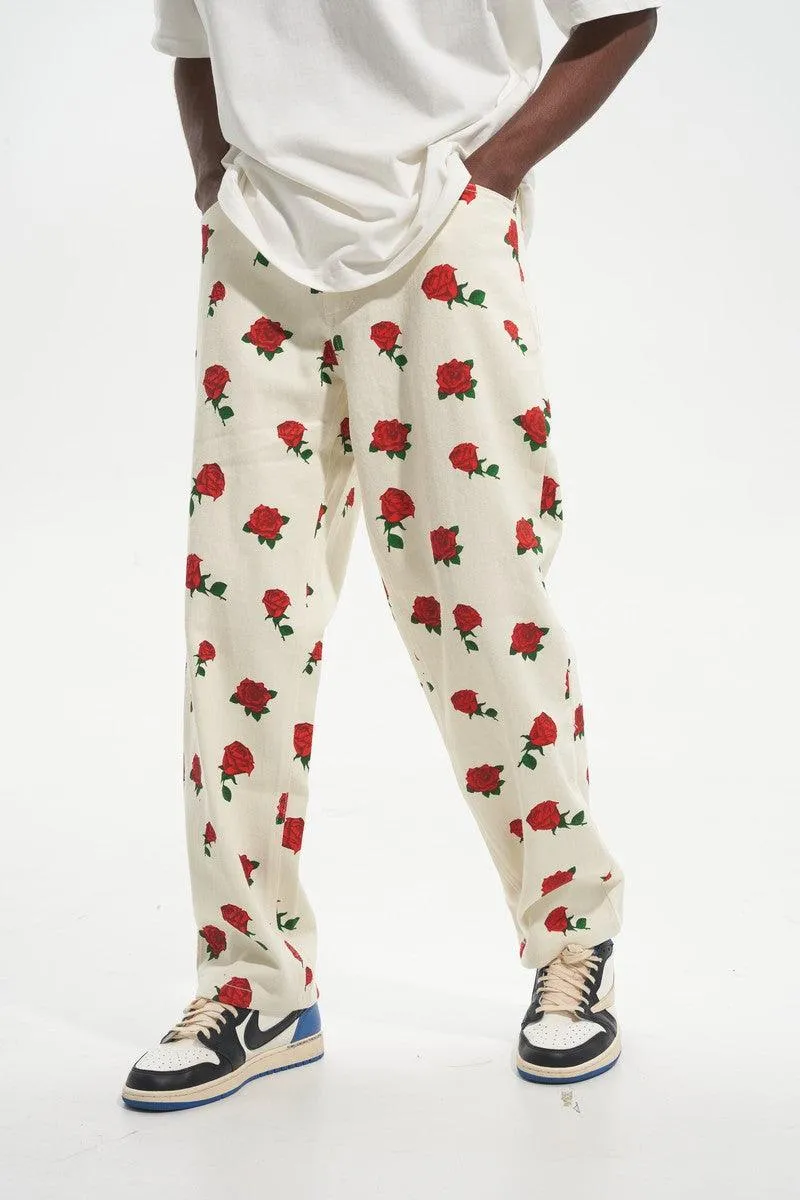 Roses Printed Jeans