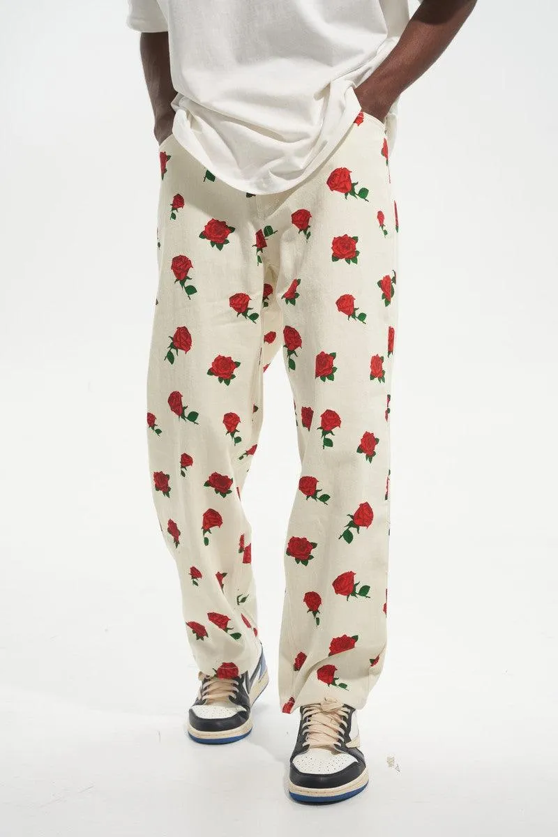 Roses Printed Jeans