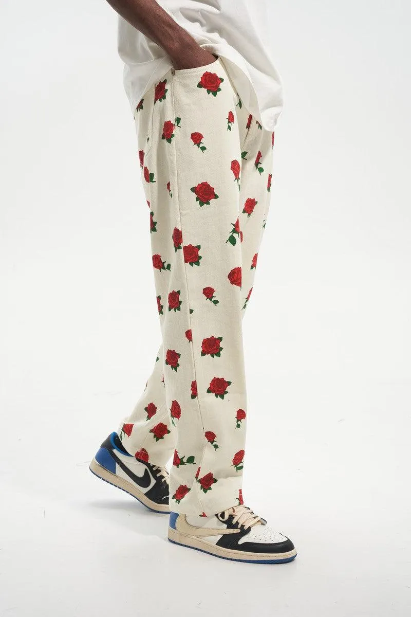 Roses Printed Jeans