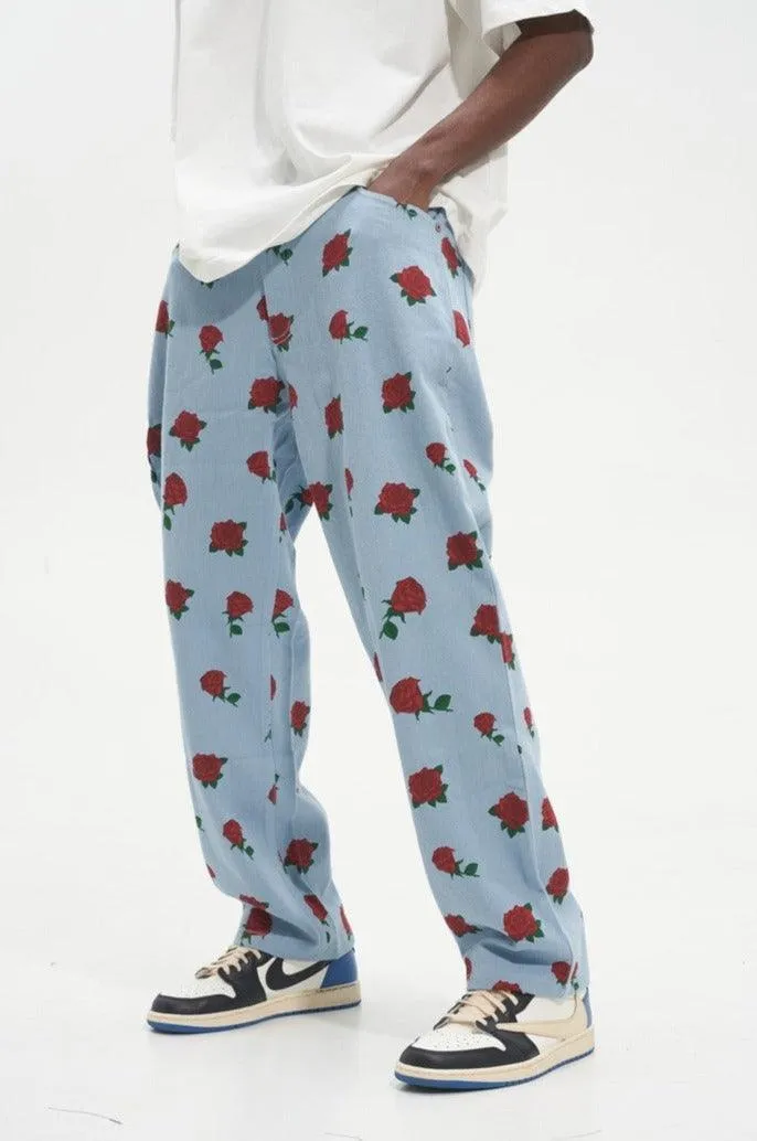 Roses Printed Jeans