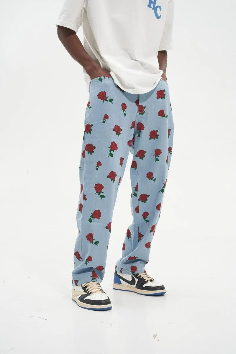 Roses Printed Jeans