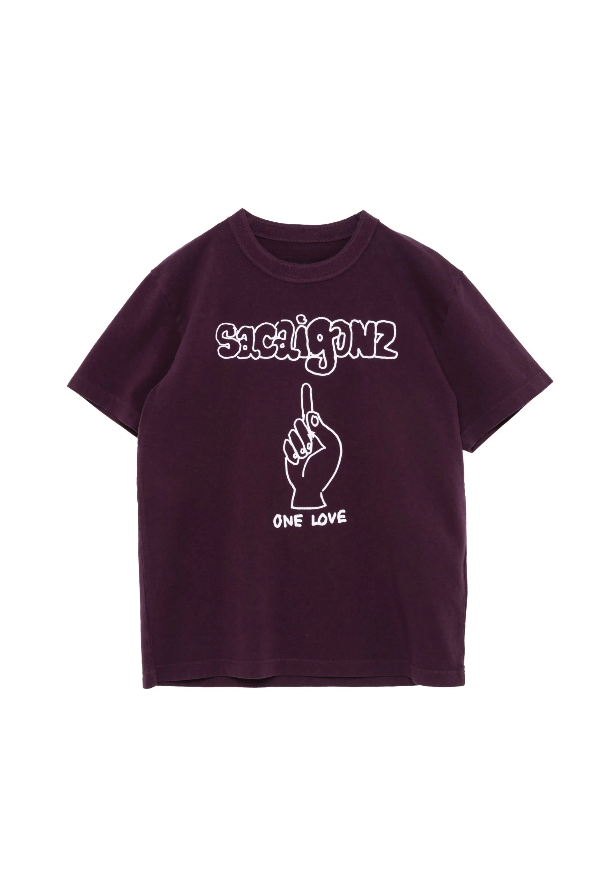 sacai  |Crew Neck Street Style Cotton Short Sleeves Logo Designers