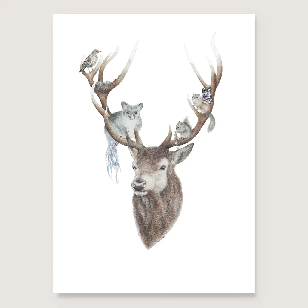 SALE - Life in Antlers print A4