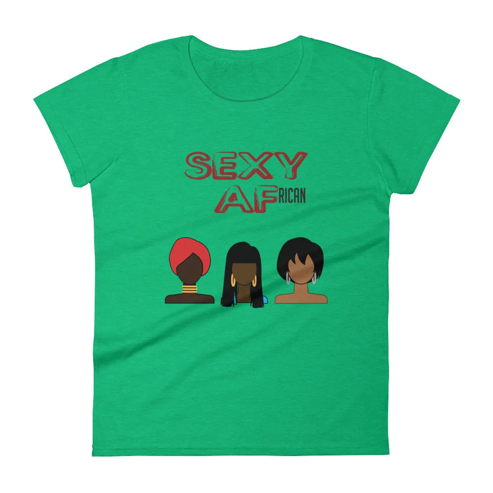 Sexy AF African Women's short sleeve t-shirt tee