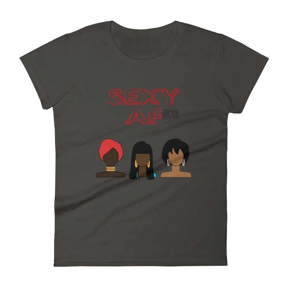 Sexy AF African Women's short sleeve t-shirt tee