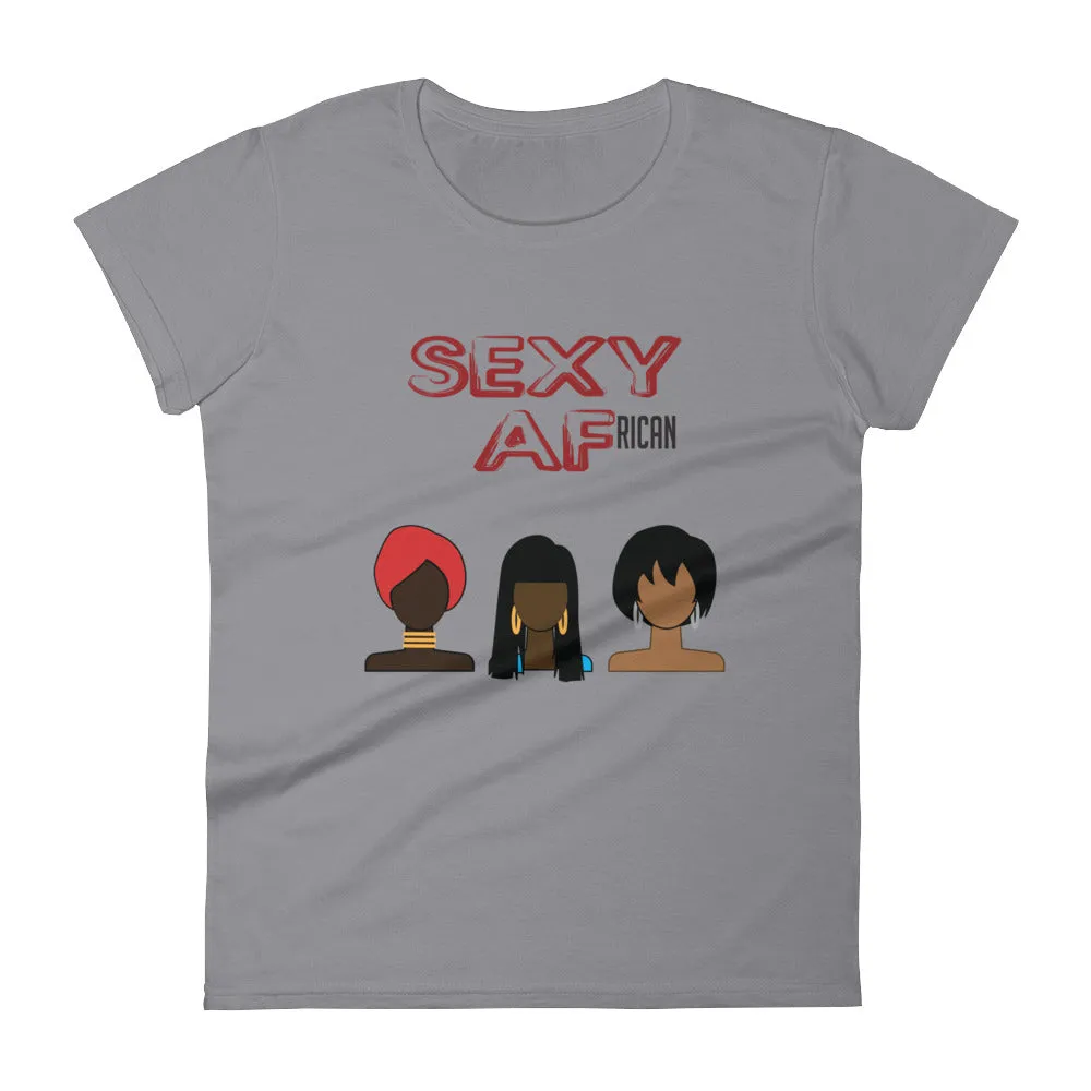 Sexy AF African Women's short sleeve t-shirt tee