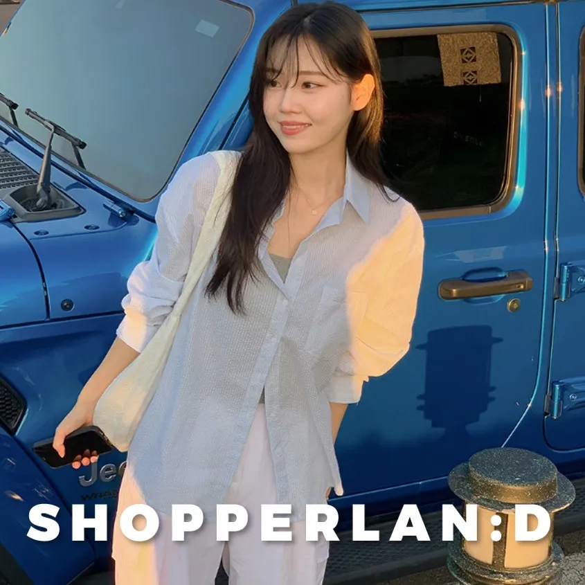 SHOPPERLAND  |Stripes Casual Style Street Style Bi-color Long Sleeves