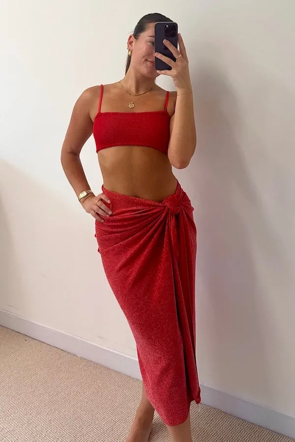 Sneaky Long Sarong Cherry