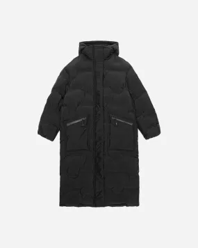 Soft Puffer Oversized Coat - Black