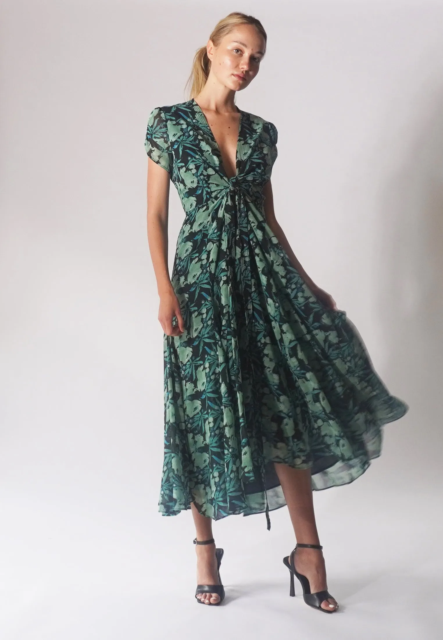 SOLSTICE MAXI DRESS PRIME GREEN