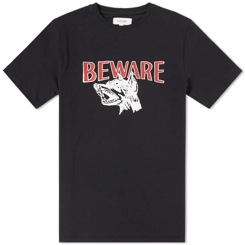 Soulland Kyle Beware Print TeeBlack