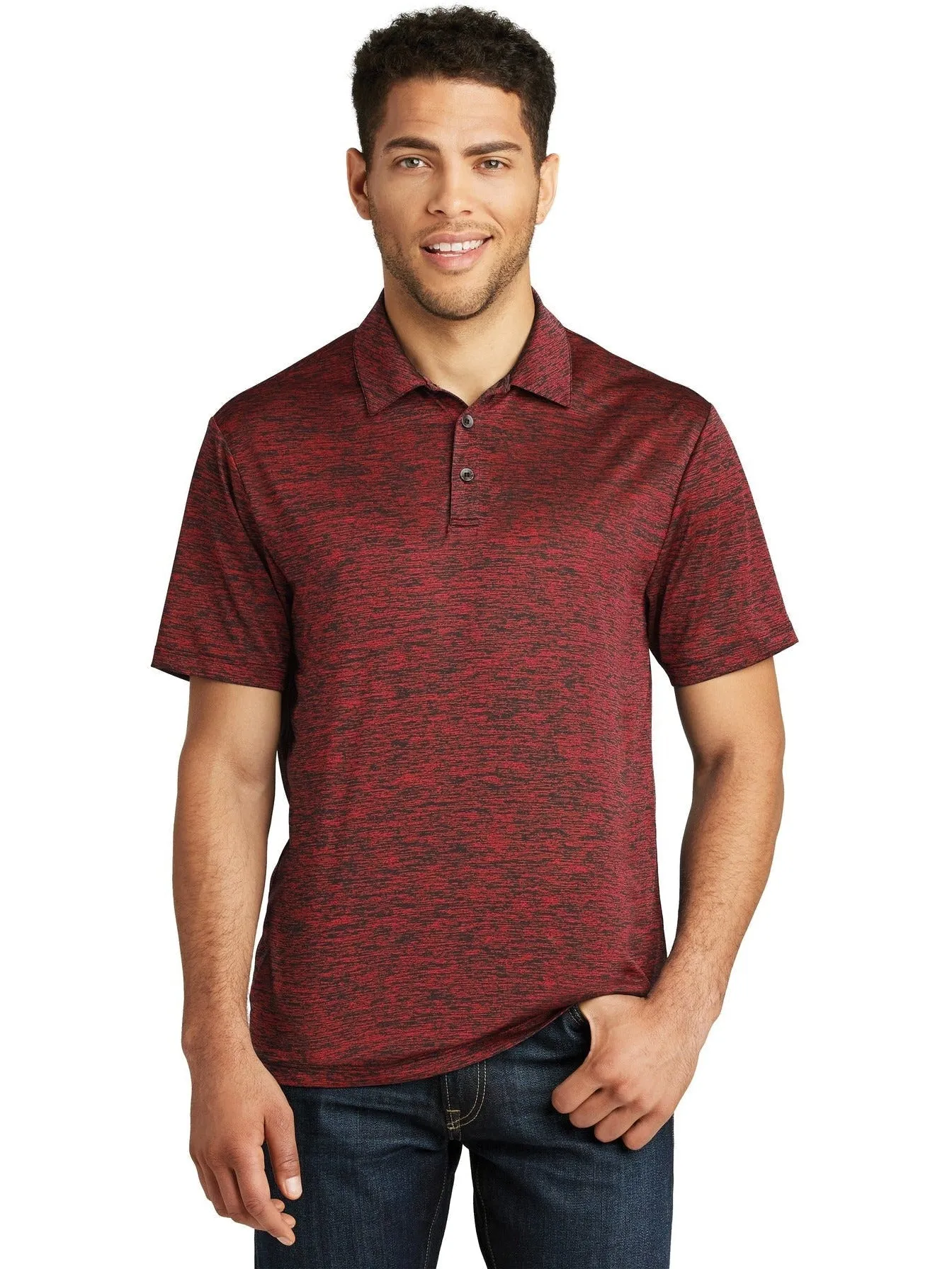 Sport-TekPosiChargeElectric Heather Polo