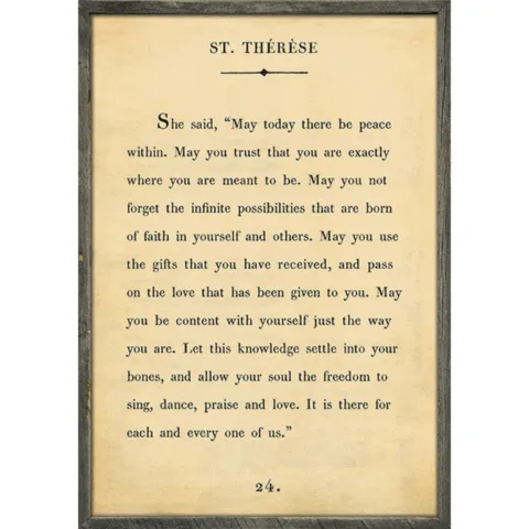 St Therese Art Print (Book Collection)