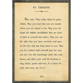 St Therese Art Print (Book Collection)