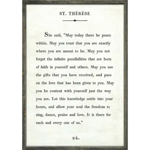 St Therese Art Print (Book Collection)