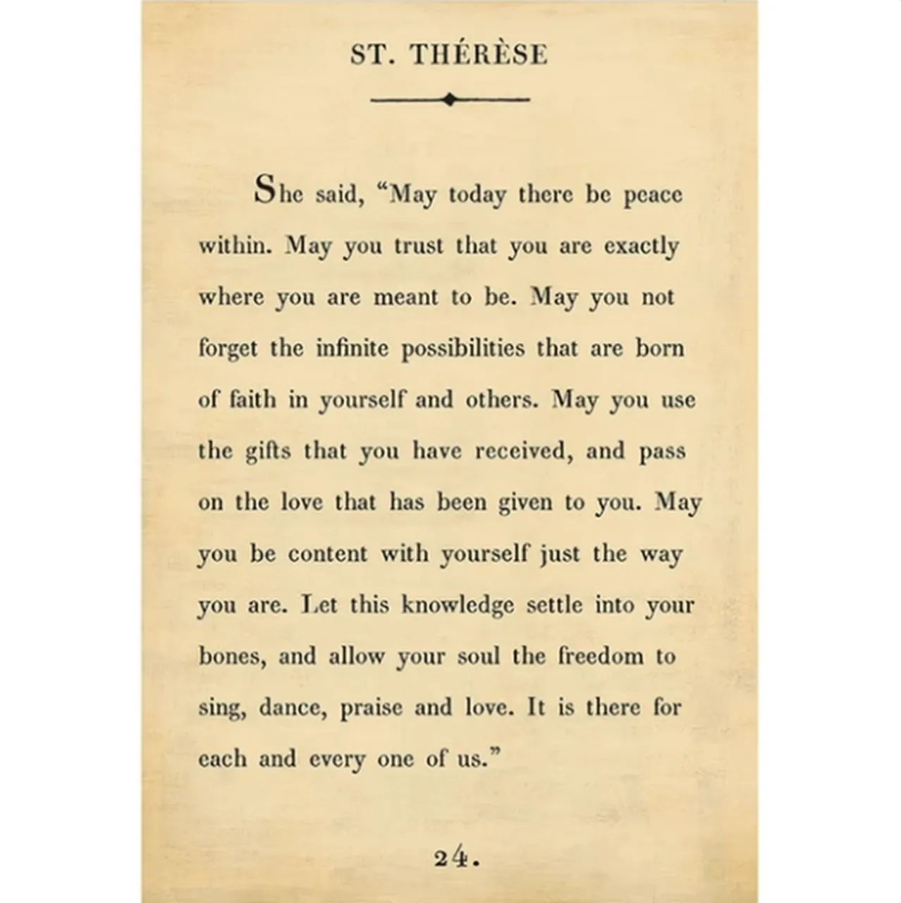 St Therese Art Print (Book Collection)