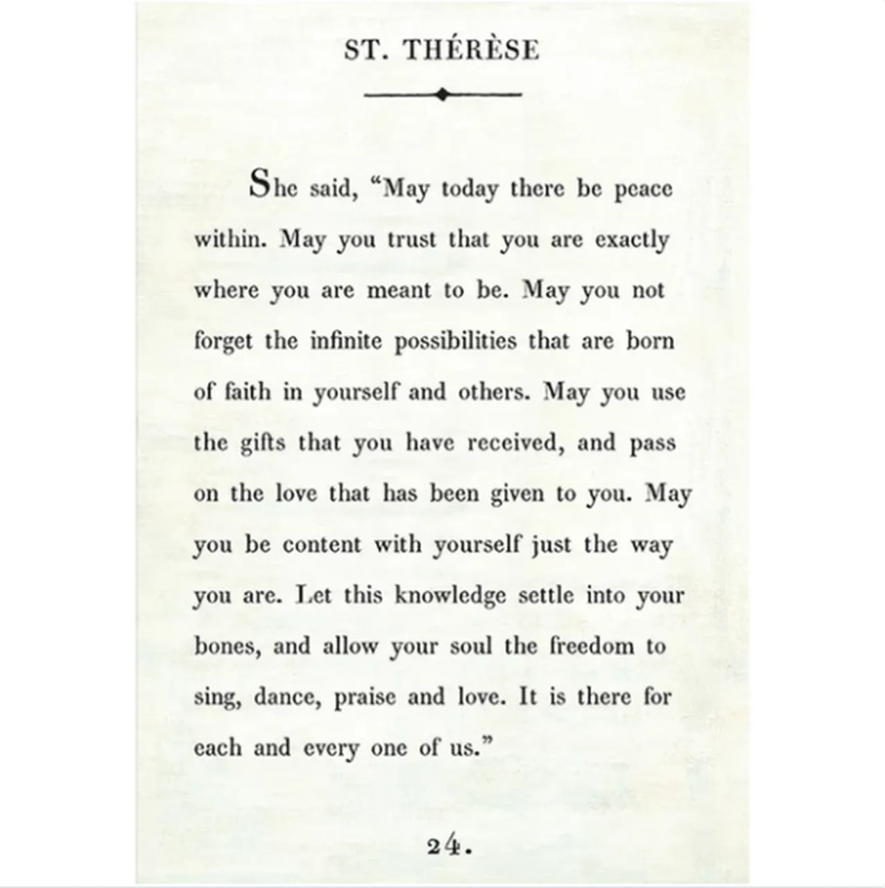 St Therese Art Print (Book Collection)