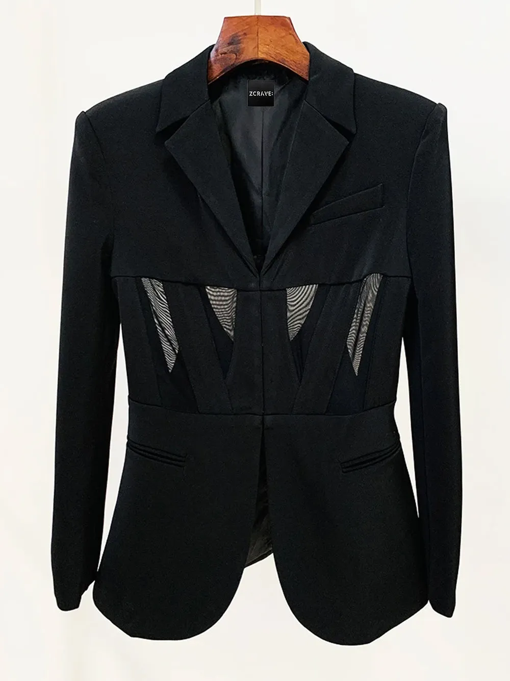 STARDI Cutout Corseted Blazer