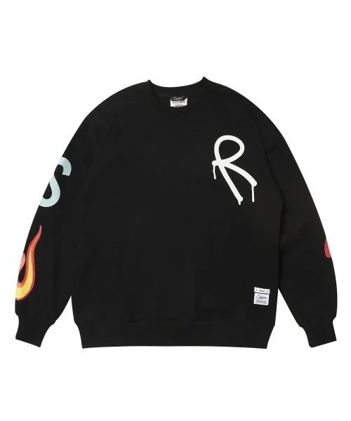 STIGMA  |[ STIGMA ]★FIRE OVERSIZED CREWNECK