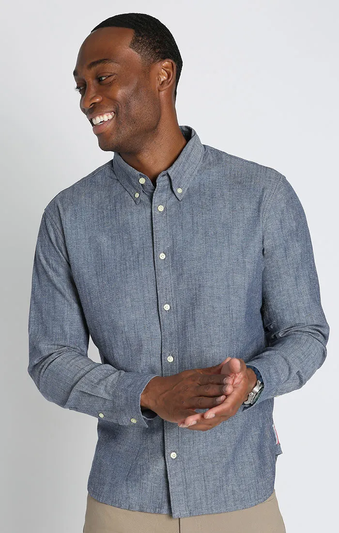 Stretch Chambray Long Sleeve Shirt