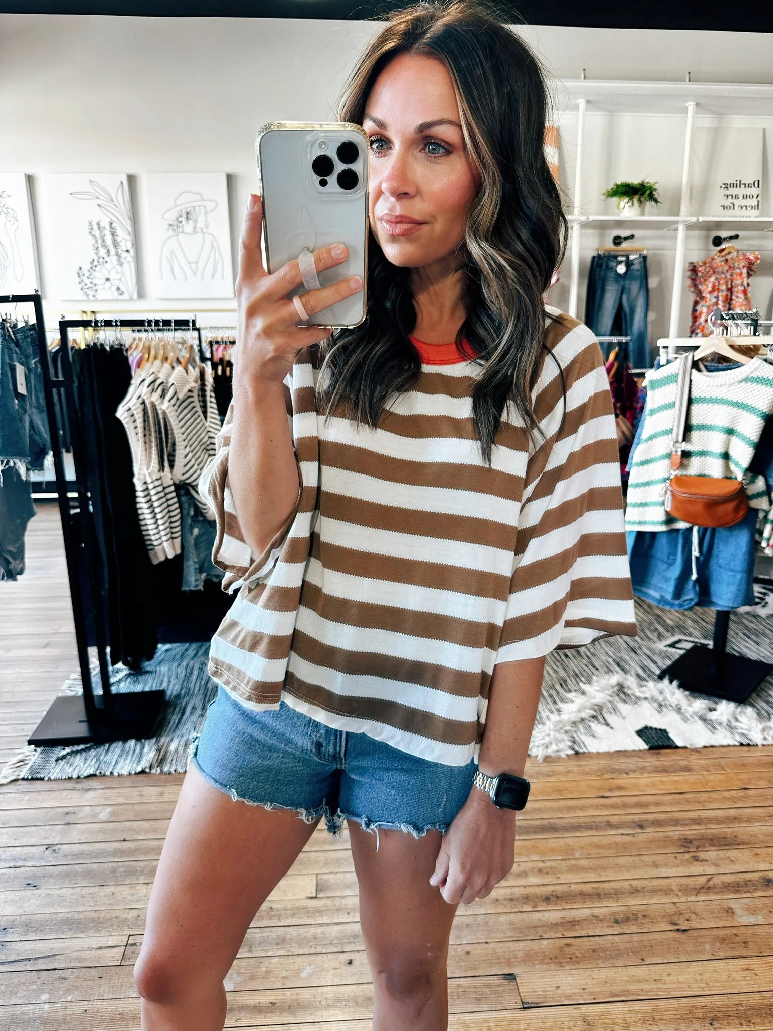 Stripe Oversized Top-3 Colors