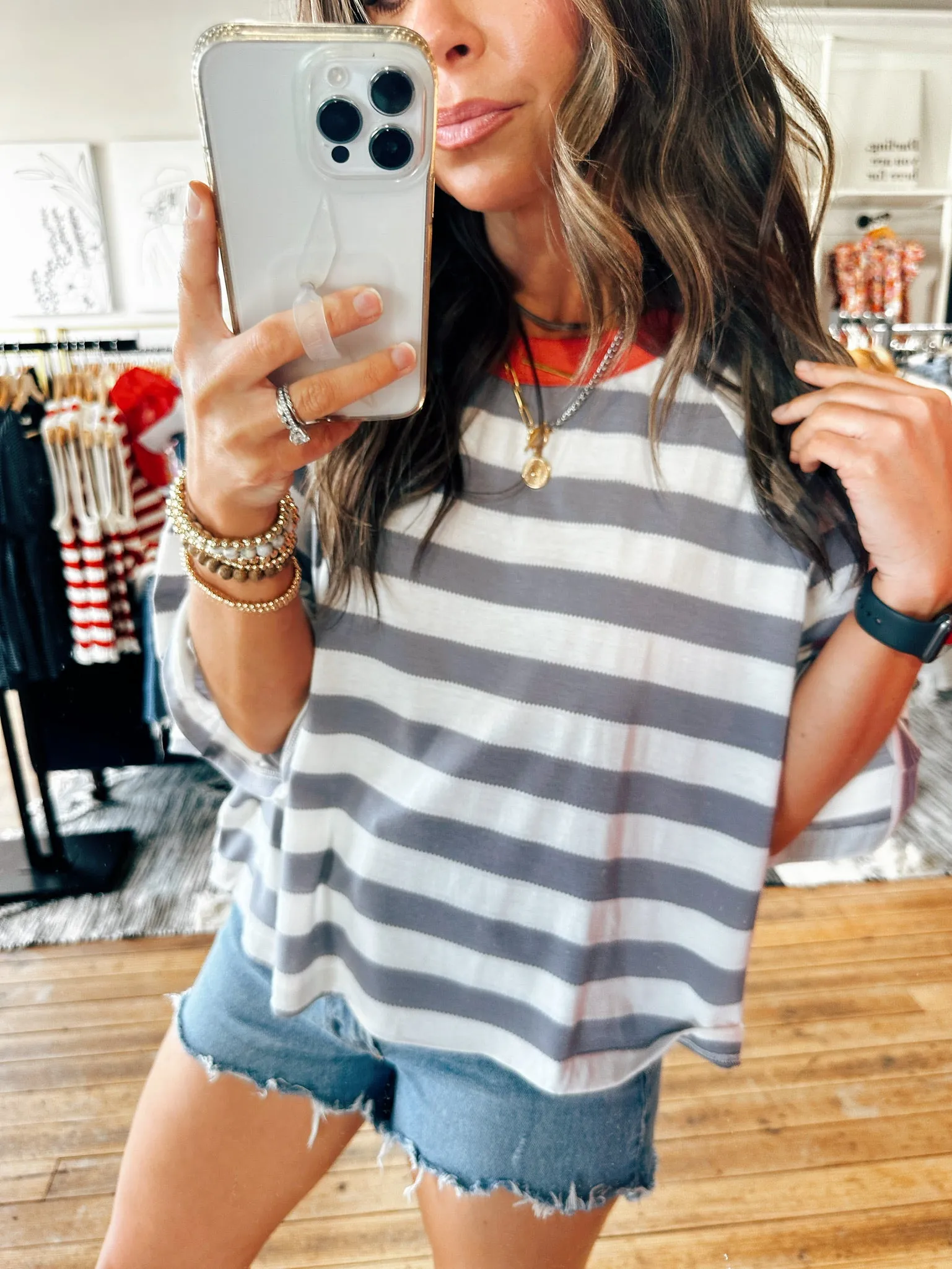 Stripe Oversized Top-3 Colors