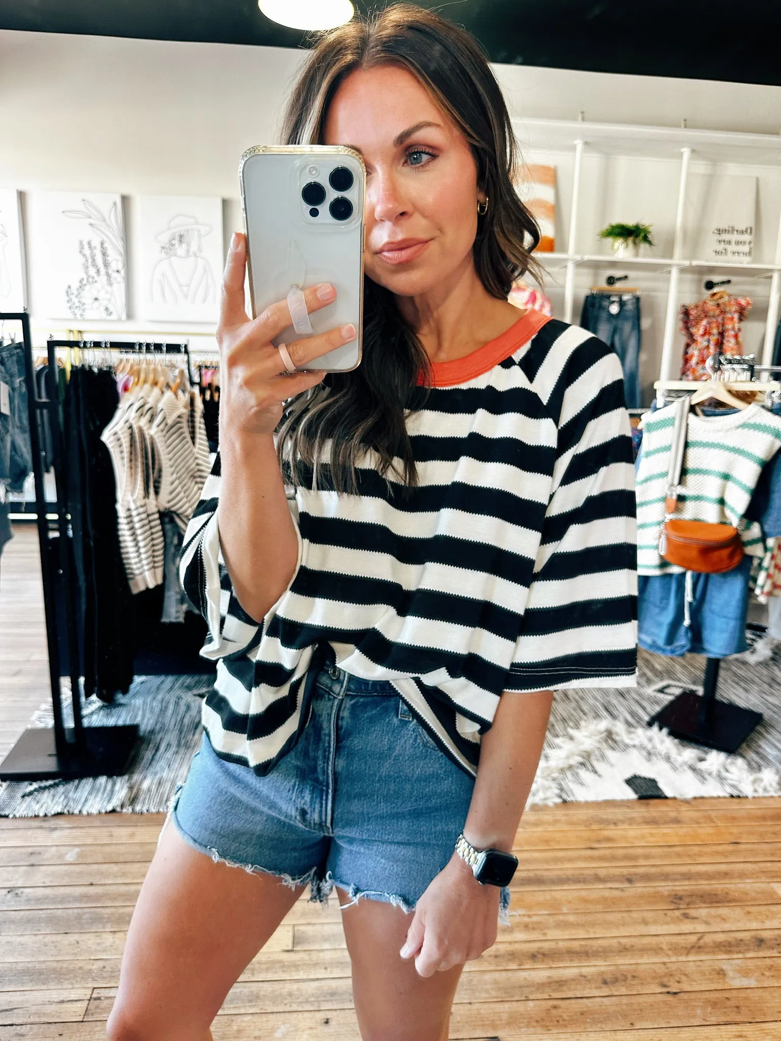 Stripe Oversized Top-3 Colors