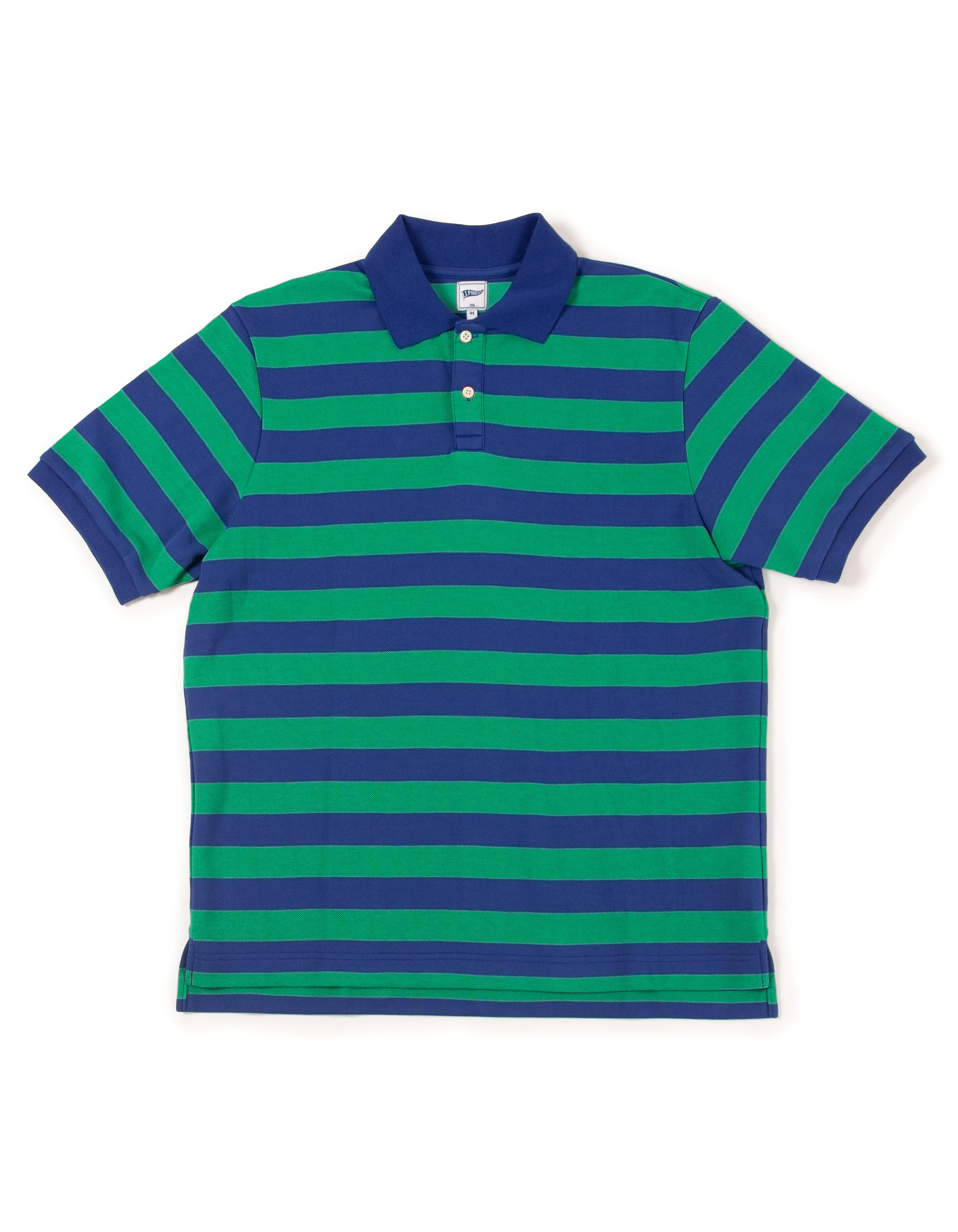 STRIPE POLO - NAVY/GREEN