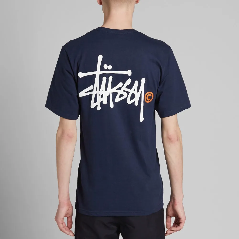 Stussy Basic Logo TeeNavy, White & Red