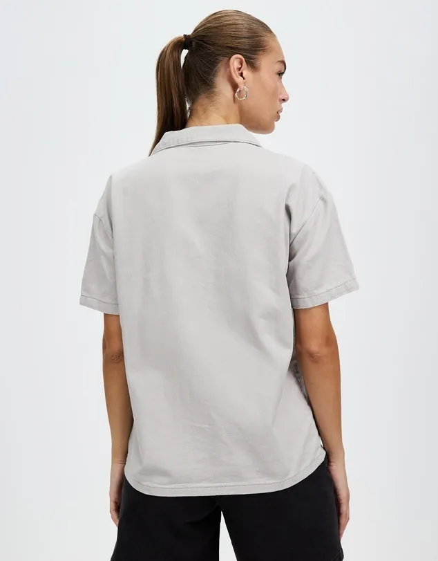 STUSSY  |Casual Style Denim Street Style Plain Cotton Short Sleeves