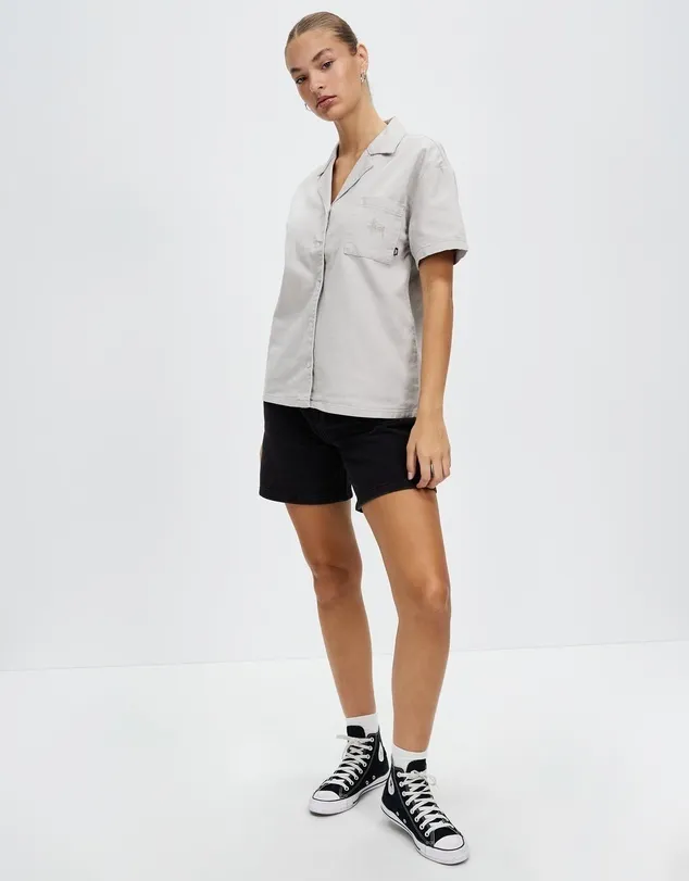 STUSSY  |Casual Style Denim Street Style Plain Cotton Short Sleeves