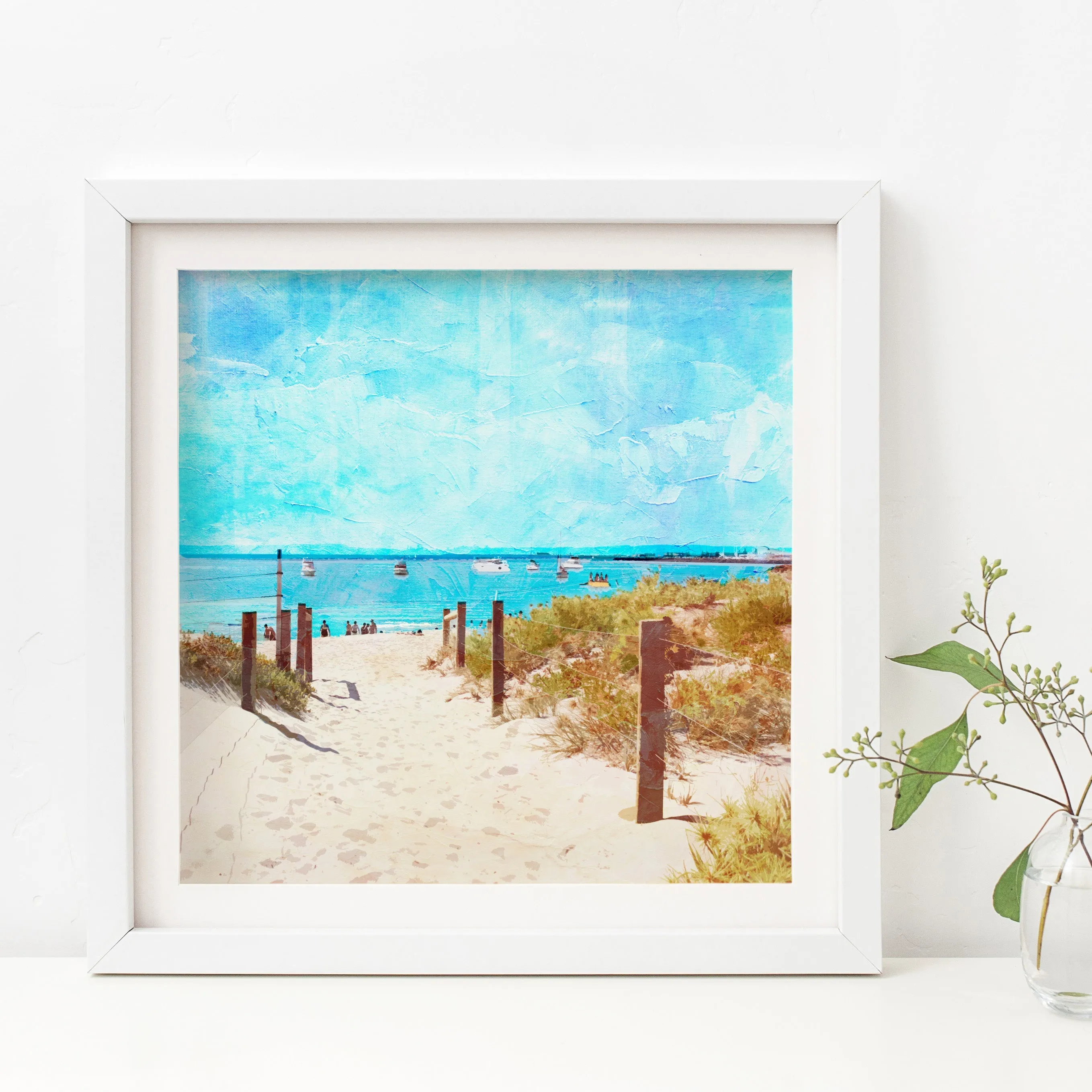 Summer Days at South Beach Art Print - Seconds