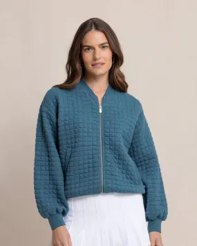 Sutton Quilted Heather Jacket - Teal Haze