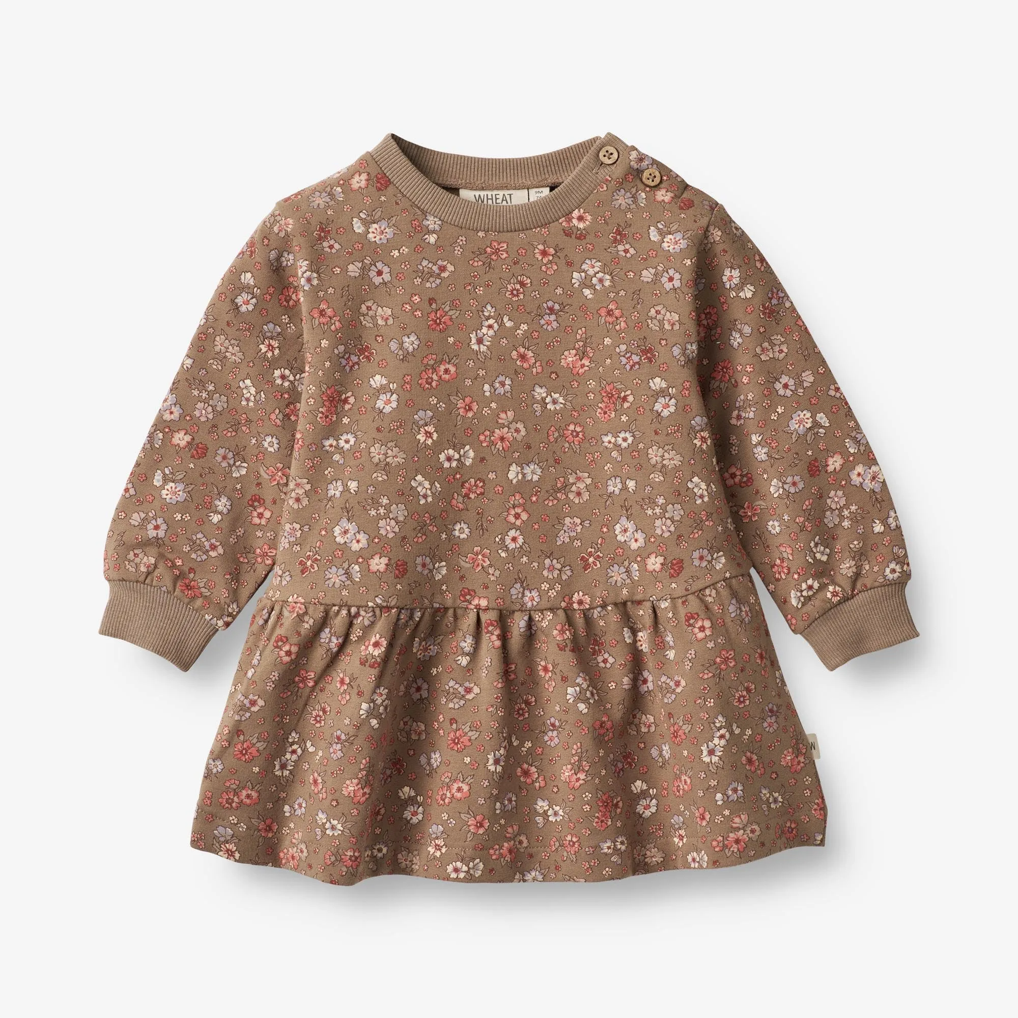 Sweat Dress Zenia | Baby - cocoa brown meadow