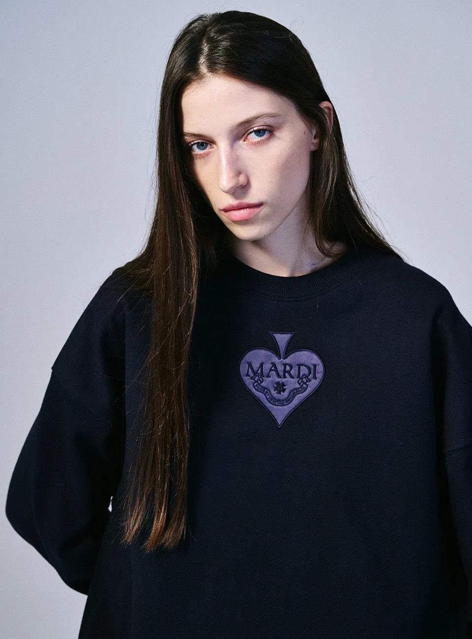 SWEATSHIRT SATIN SPADE NAVY