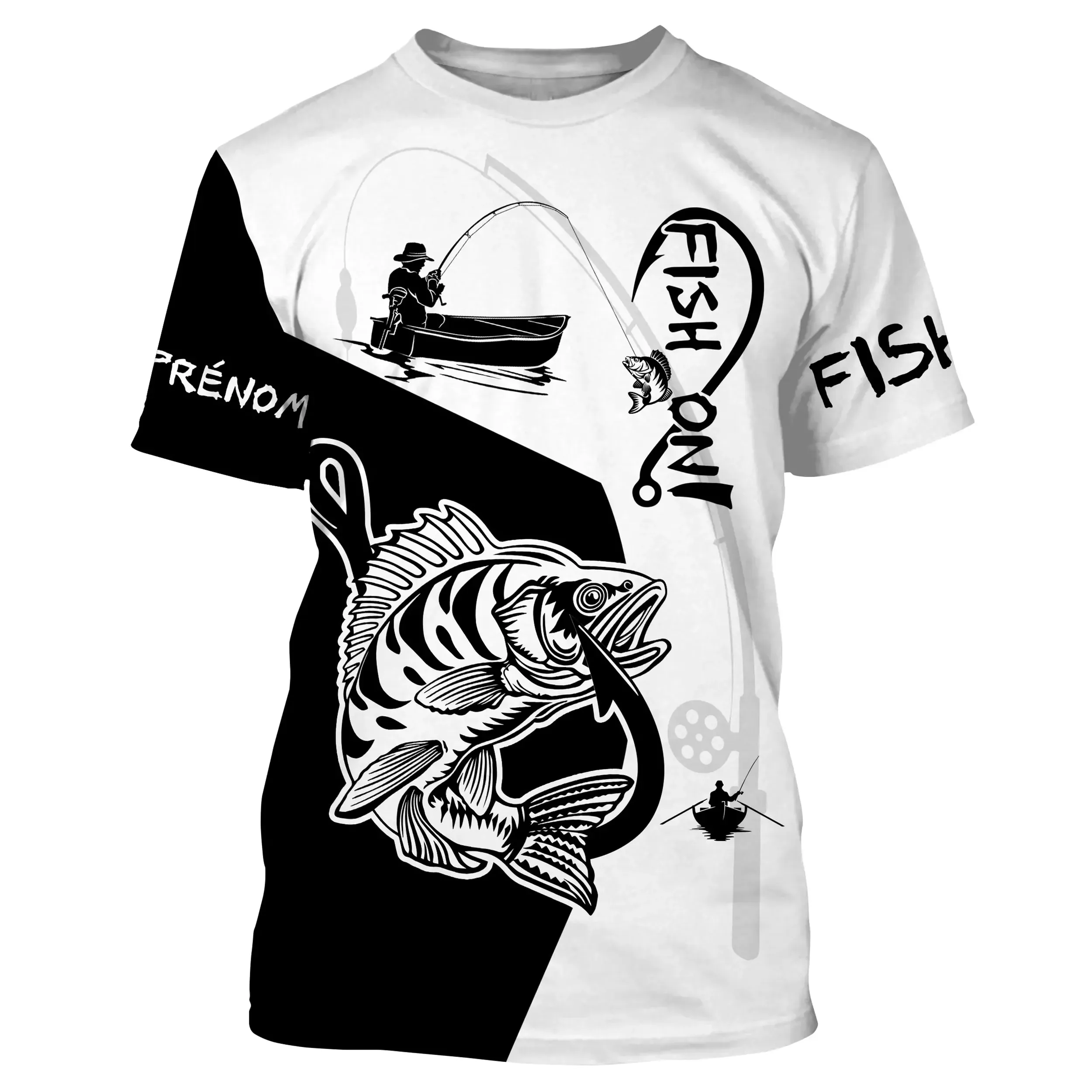 T-Shirt de Pêche 'Fish On' - Style Graphique Dynamique, Confort Respirant, Essentiel pour Pêcheurs Actifs - CT20072214