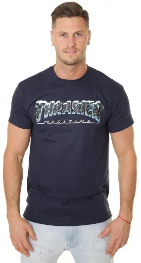 T-Shirt Thrasher Black Ice - Navy - men´s