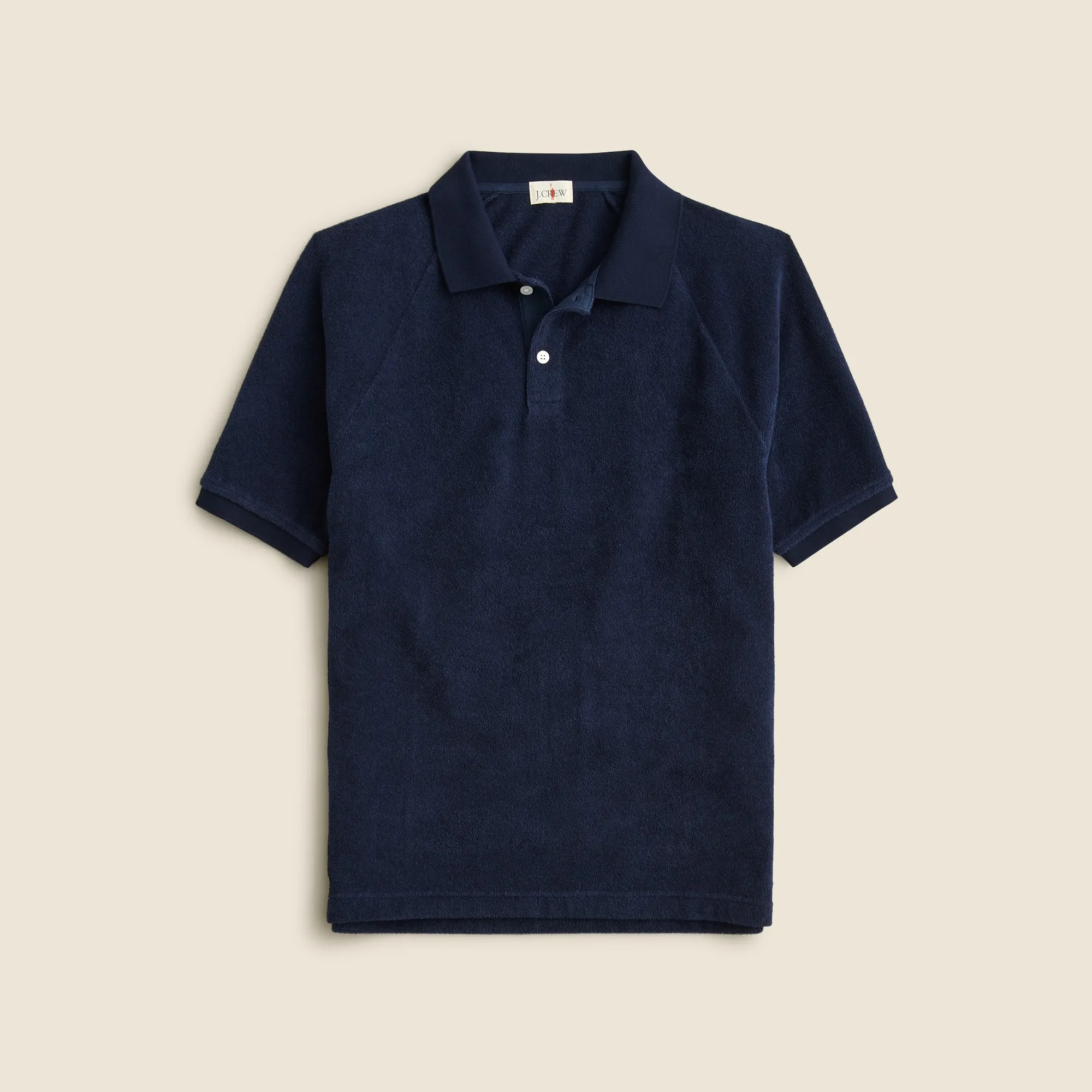 Terry cloth polo shirt