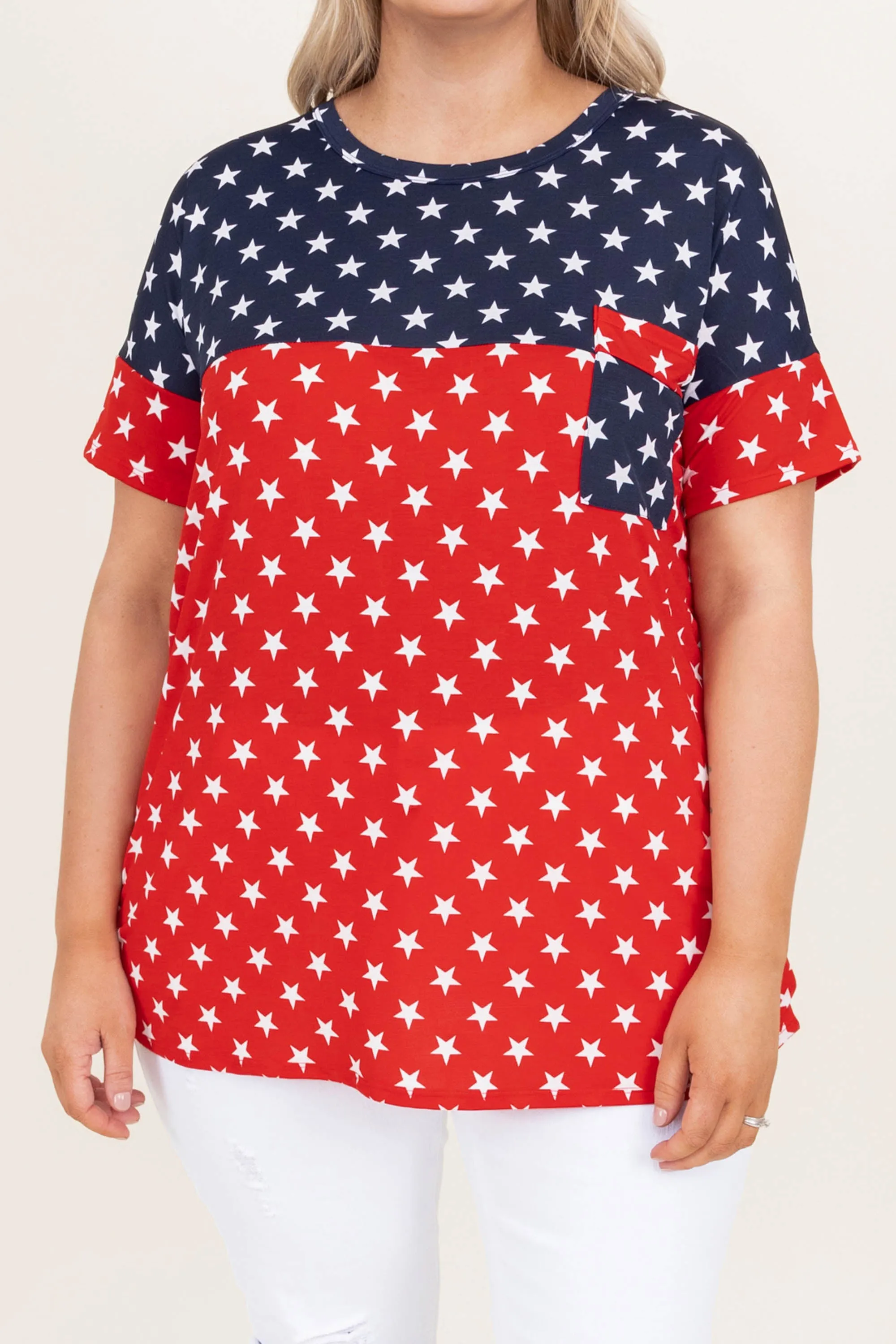 The Brighten Stars Top, Navy-Red