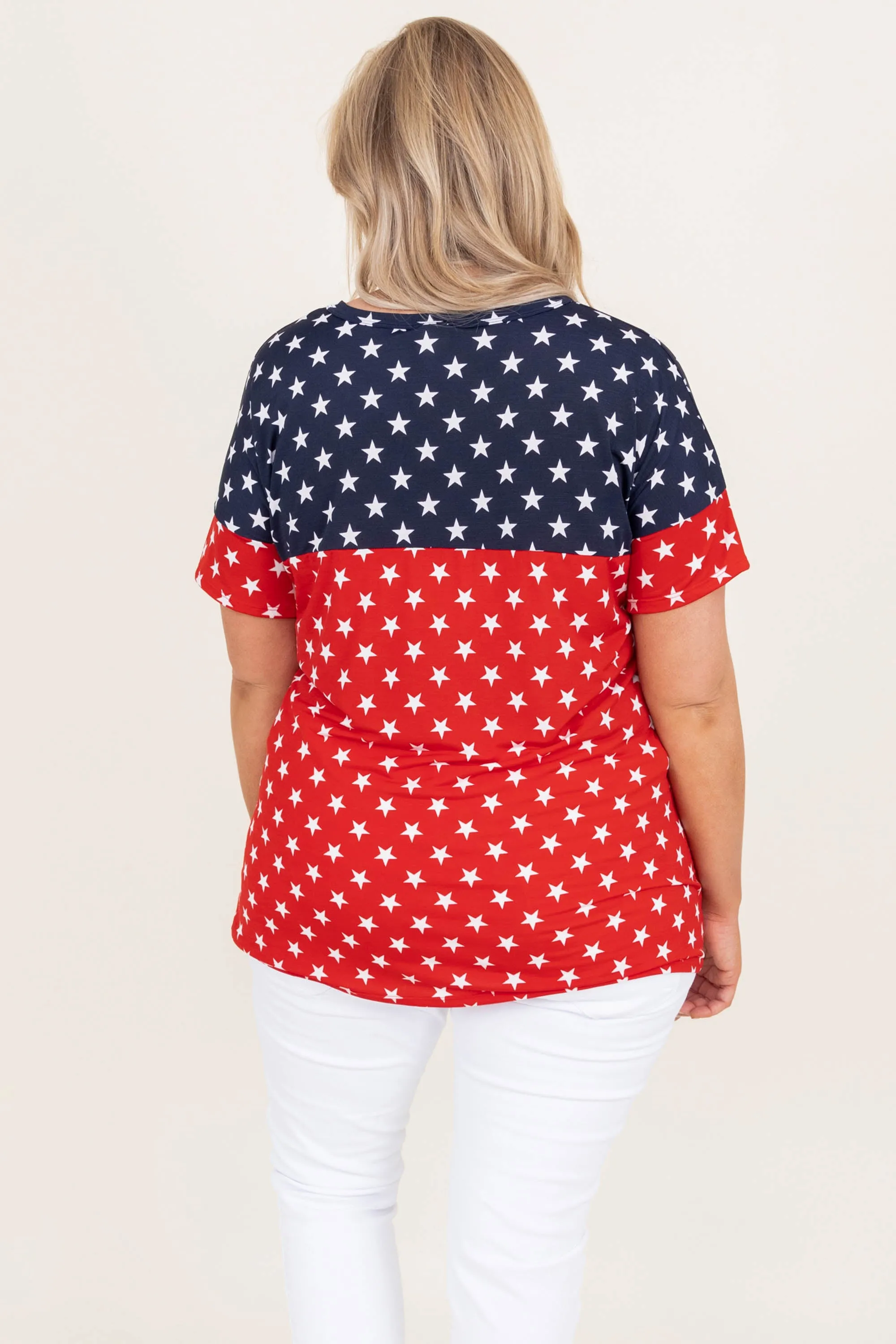 The Brighten Stars Top, Navy-Red