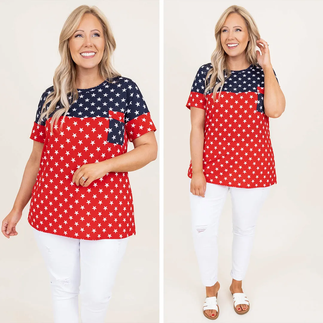 The Brighten Stars Top, Navy-Red