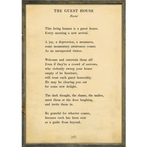 The Guest House Art Print (Poetry Collection)