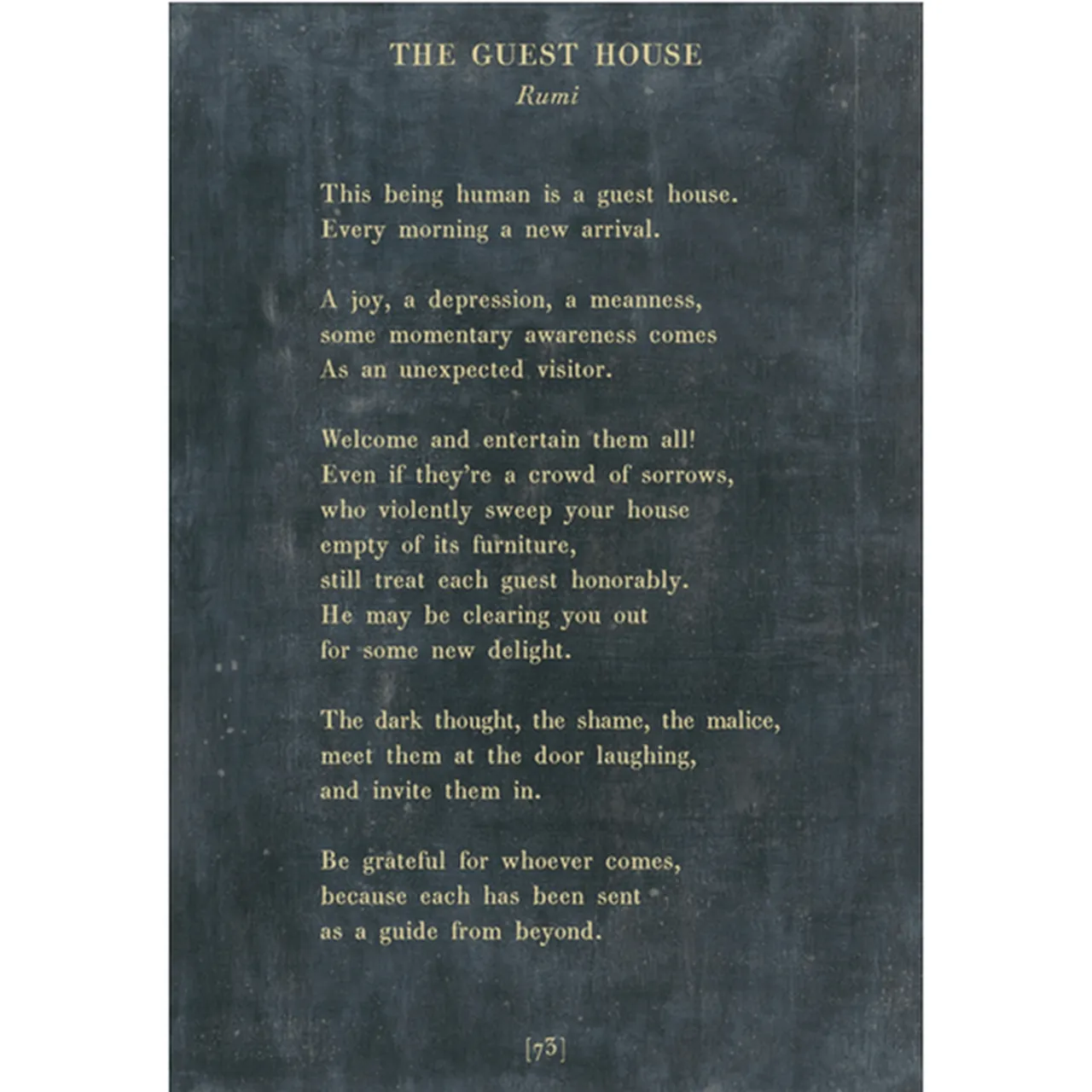 The Guest House Art Print (Poetry Collection)