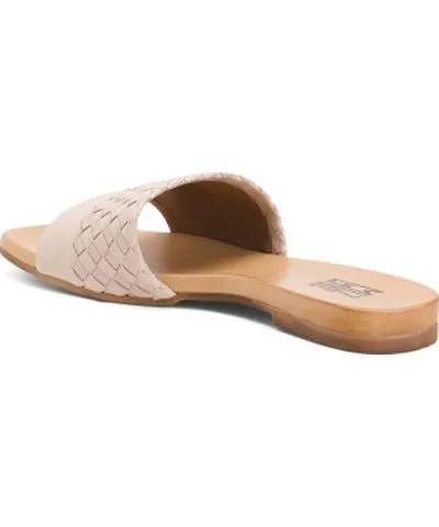 Tj Maxx Leather Pluck Slide On Sandals For Women