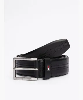 Tommy Hilfiger Men's Tommy Logo Stitch Leather Belt