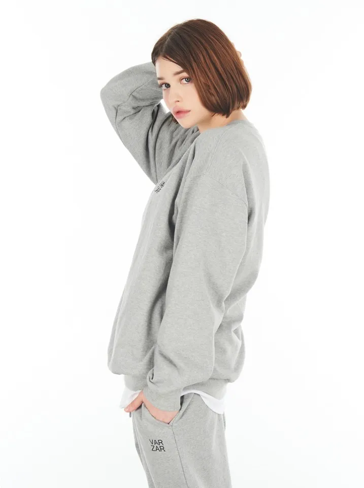 VARZAR  |Unisex Street Style Long Sleeves Cotton Logo Sweatshirts