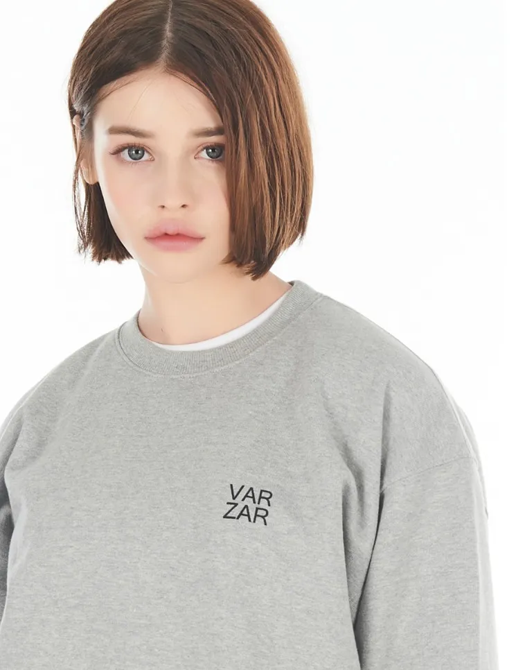 VARZAR  |Unisex Street Style Long Sleeves Cotton Logo Sweatshirts