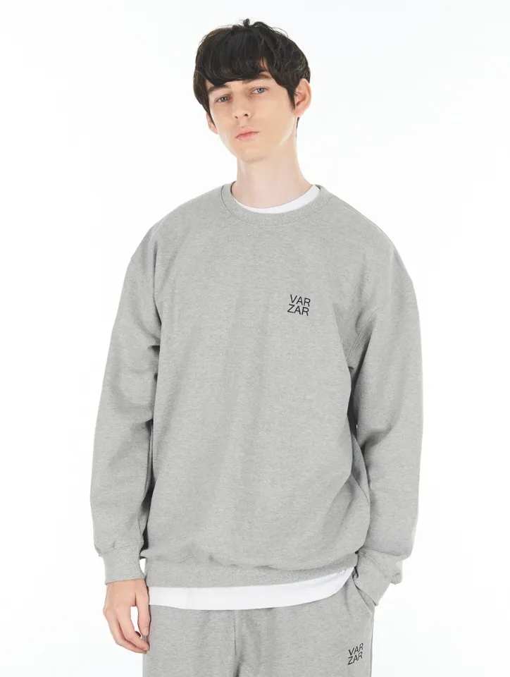 VARZAR  |Unisex Street Style Long Sleeves Cotton Logo Sweatshirts